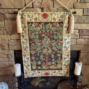 Vintage William Morris Tree of Life Tapestry - English - Excellent Condition